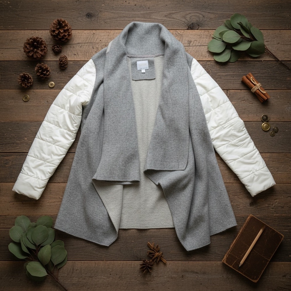 Anthropologie Gray and Cream Cardigan